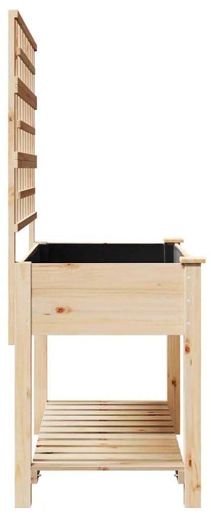 vidaXL Γλάστρα Κήπου Μπεζ 115 x 60.5 x 153 εκ. Στερεό ξύλο έλατου