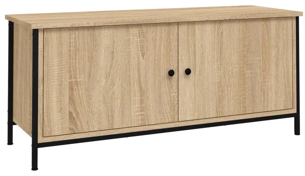 vidaXL Έπιπλο Τηλεόρασης με Πόρτες Sonoma Δρυς 102x35x45 εκ. Επεξ.Ξύλο
