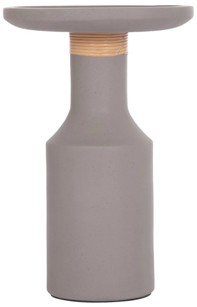 ΒΟΗΘΗΤΙΚΟ ΤΡΑΠΕΖΙ TRED(T) HM18169.03 FIBER CEMENT ΓΚΡΙ-ΦΥΣΙΚΟ RATTAN--Φ40x61Υεκ. - 0535723 - HM18169.03
