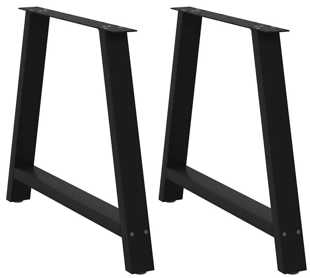 Πόδια Τραπεζαρίας Σχήματος Α 2 τεμ. Μαύρο 100x(72-73) εκ. Ατσάλι