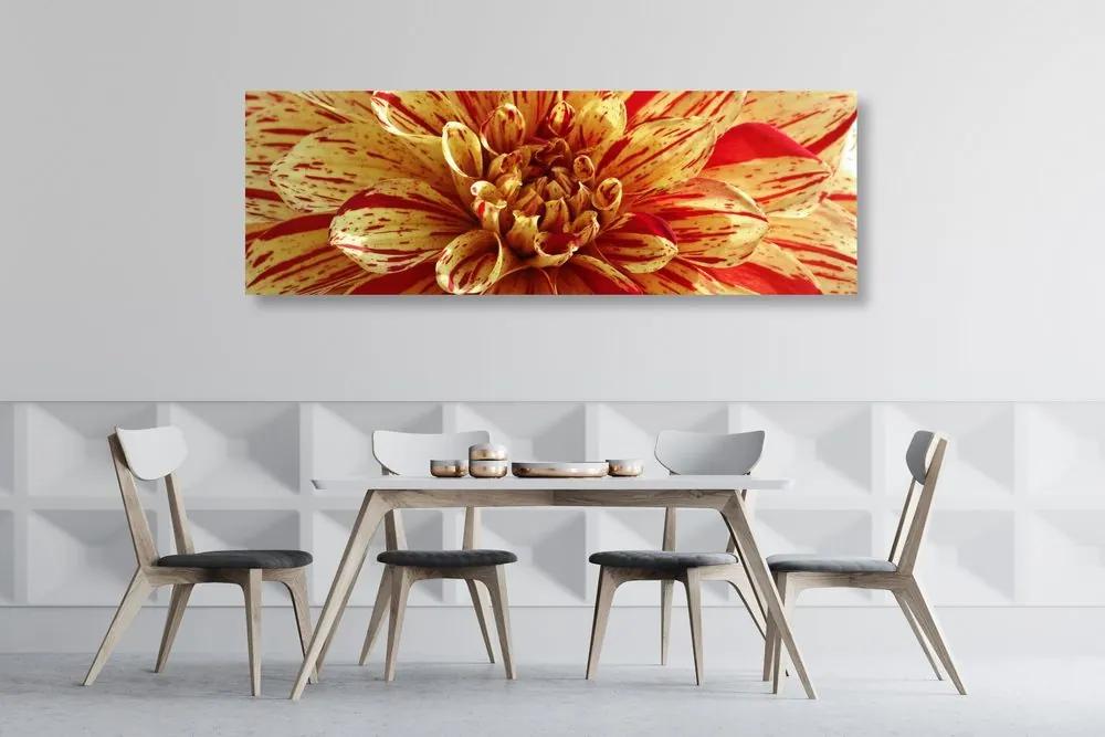 Εικόνα λουλουδιού ντάλιας σε εξωτικό σχέδιο - 120x40