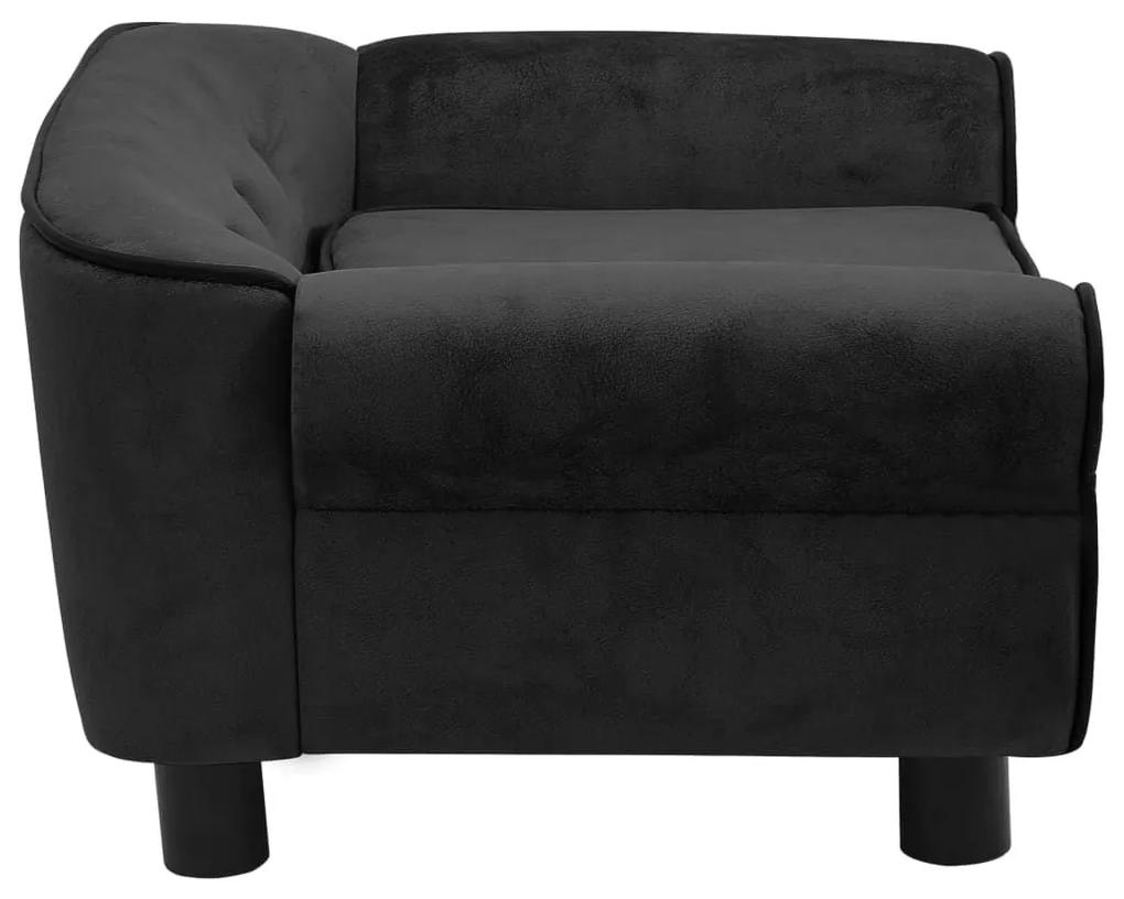 Καναπές - Κρεβάτι Σκύλου Μαύρος 72 x 45 x 30 εκ. Βελουτέ - Μαύρο