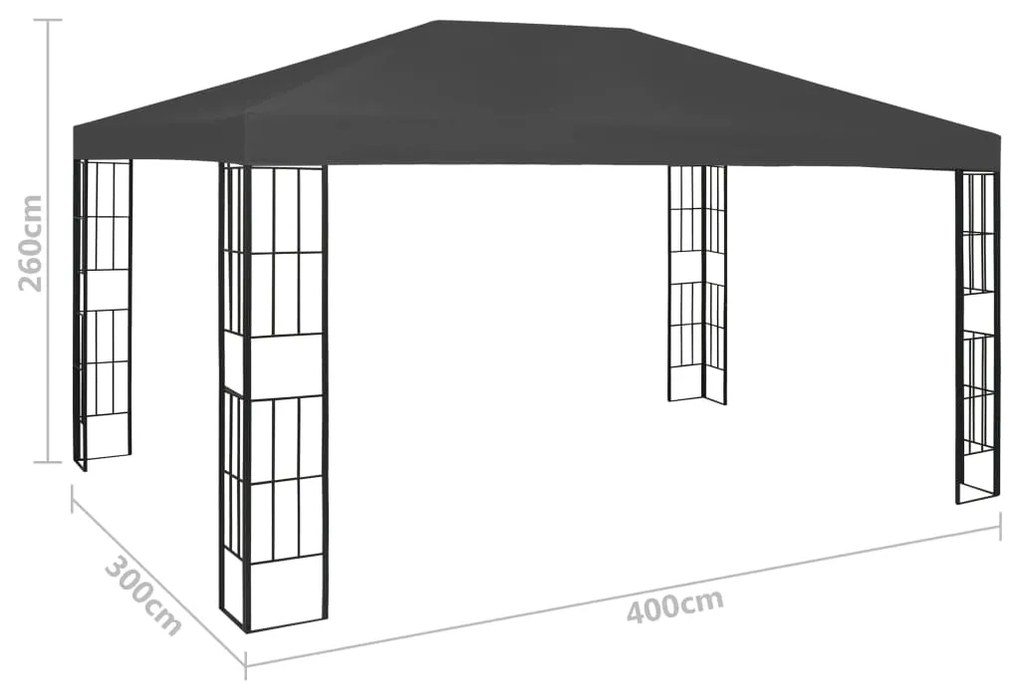 Κιόσκι Ανθρακί 3 x 4 μ. - Ανθρακί