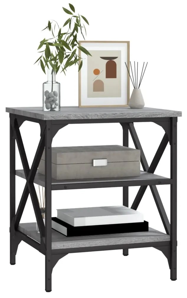 vidaXL Βοηθητικό Τραπέζι Γκρι Sonoma 40x42x50 εκ. Επεξεργασμένο Ξύλο