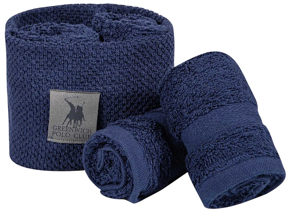 Πετσέτες Δώρου (Σετ 4τμχ) Greenwich Polo Club Essential 4108 Navy Blue