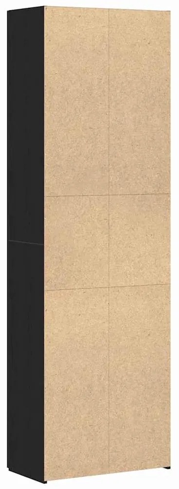 vidaXL Γραφείο Ντουλάπι με ράφι 2 pcs Μαύρη δρυς 60 x 32 x 190