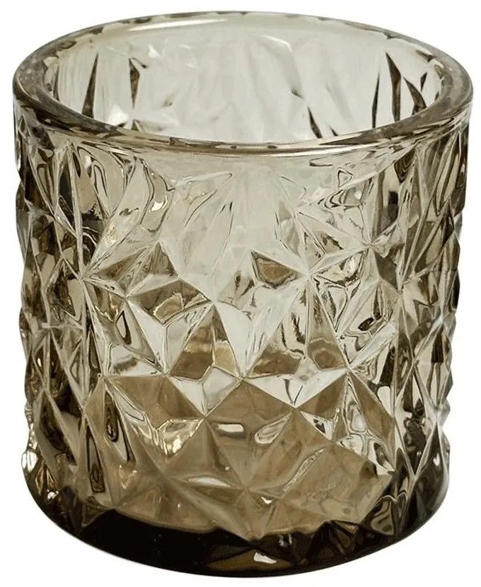 Κηροπήγιο Ρεσώ 00.03.32548 Φ8,3x8cm Brown Glass