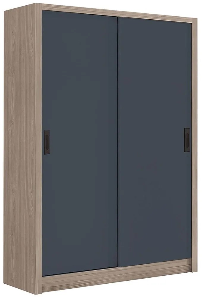 Ντουλάπα Δίφυλλη - Συρόμενη Vanity Ε7354,1 120x60x200cm Anthracite-Walnut Two Door