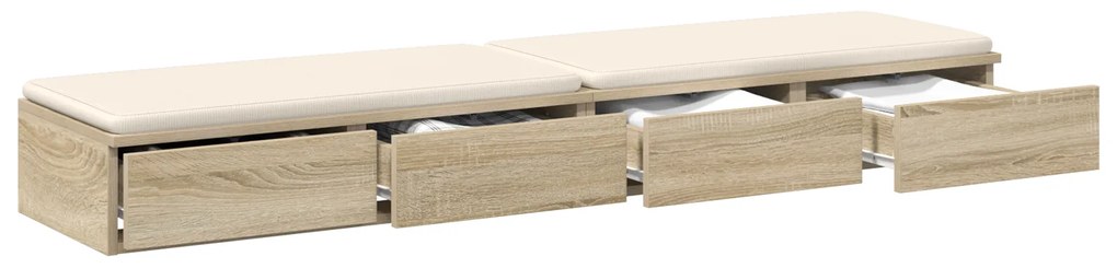 vidaXL Συρτάρια για κρεβάτι Σονομα Άλμα 135x36,5x16,5 εκ από επεξεργασμένο ξύλο