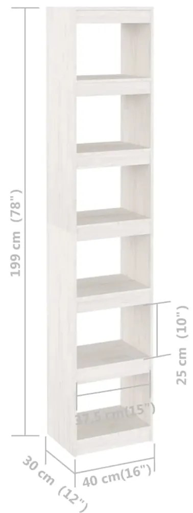 ΒΙΒΛΙΟΘΗΚΗ/ΔΙΑΧΩΡΙΣΤΙΚΟ ΧΩΡΟΥ ΛΕΥΚΟ 40X30X199 ΕΚ. ΞΥΛΟ ΠΕΥΚΟΥ 808154