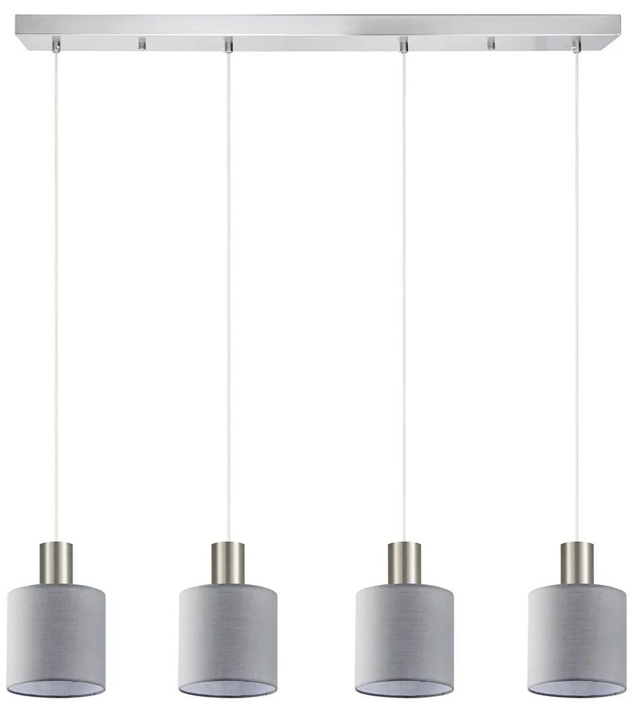 Φωτιστικό Οροφής Πολύφωτο Homelighting 77-8427 Nickel/Grey
