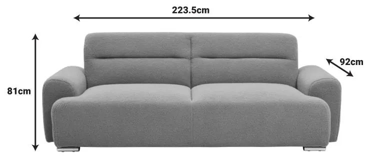 Kαναπές - Kρεβάτι Harmonious 3θέσιος Ύφασμα Λαδί 223,5x92x81 εκ. 223.5x92x81 εκ.