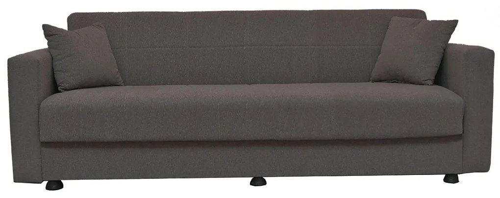 Καναπές Κρεβάτι ArteLibre AMETHYST Τριθέσιος Σκούρο Γκρι 214x78x78cm Arte-14210135