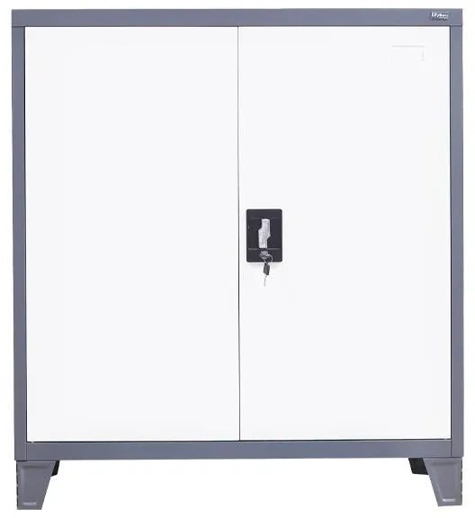 Ντουλάπα Durango Fylliana Μεταλλική Γκρί - Λευκό 90x40x100 εκ. 90x40x100 εκ.
