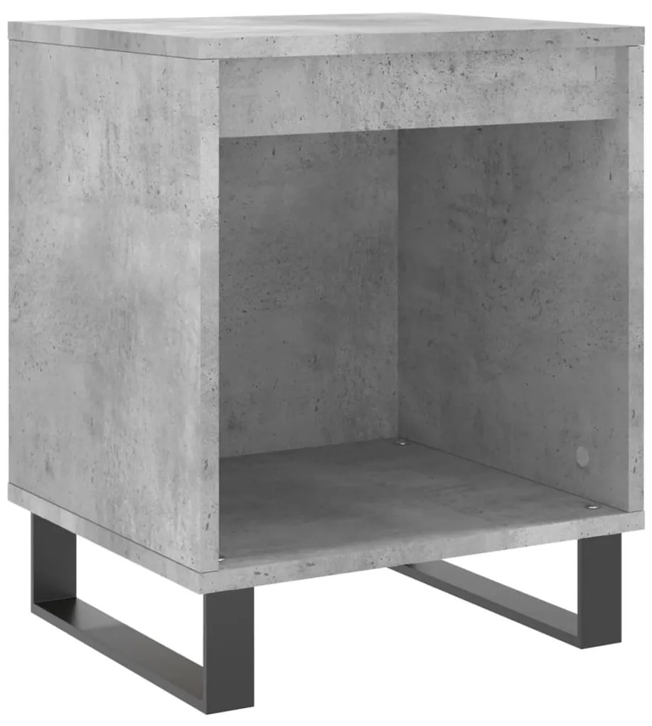 vidaXL Κομοδίνα 2 τεμ. Γκρι Σκυροδέματος 40x35x50 εκ. Επεξεργ. Ξύλο