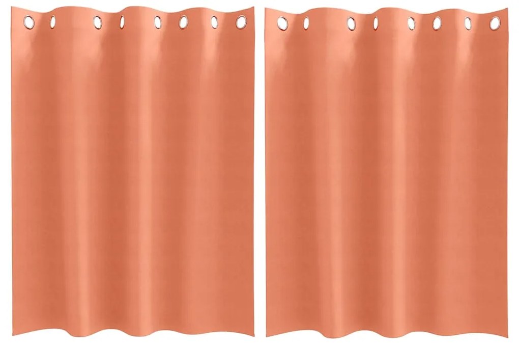 vidaXL Κουρτίνες με κουρτίνες 2 pcs Τερακότα 140x140cm Πολυεστέρας