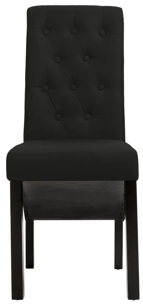 vidaXL Καρέκλες Τραπεζαρίας 6 τεμ. Μαύρες Υφασμάτινες