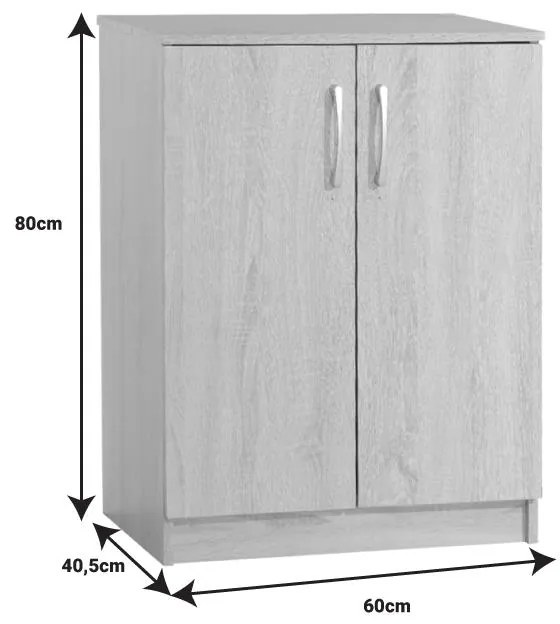 Παπουτσοθήκη-ντουλάπι Shordo wenge μελαμίνης 60x40.5x80εκ