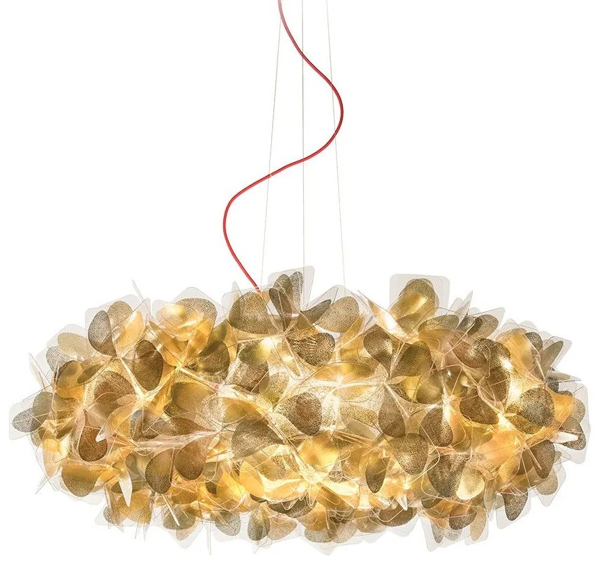 Φωτιστικό Οροφής Clizia 130 Mama Non Mama 130cm E27 15x12W Gold - Red Wire Slamp PC