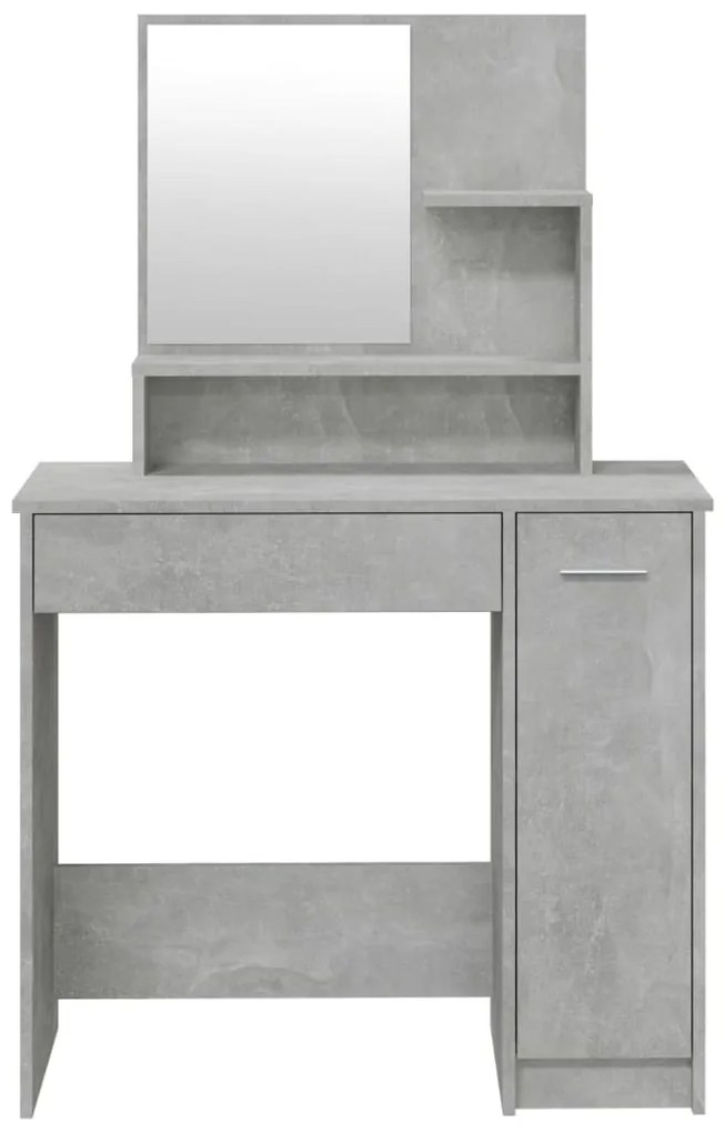 vidaXL Μπουντουάρ Σετ Γκρι Σκυροδέματος 86,5x35x136 εκ.