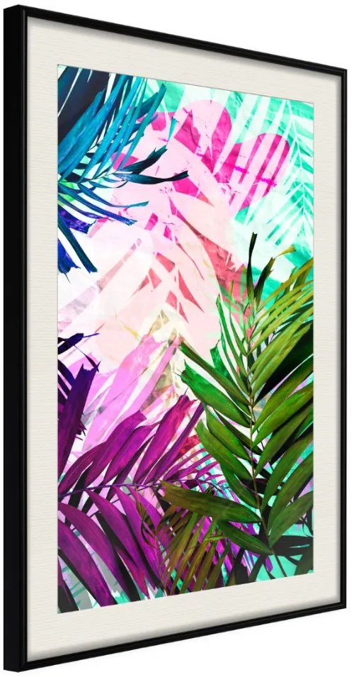 Αφίσα - Vibrant Jungle - 20x30 - Μαύρο - Με πασπαρτού