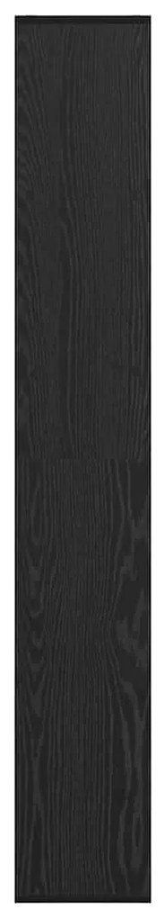 vidaXL Βιβλιοθήκη Μαύρη Οξυά 67 x 25 x 162 εκ. Επεξεργασμένο ξύλο