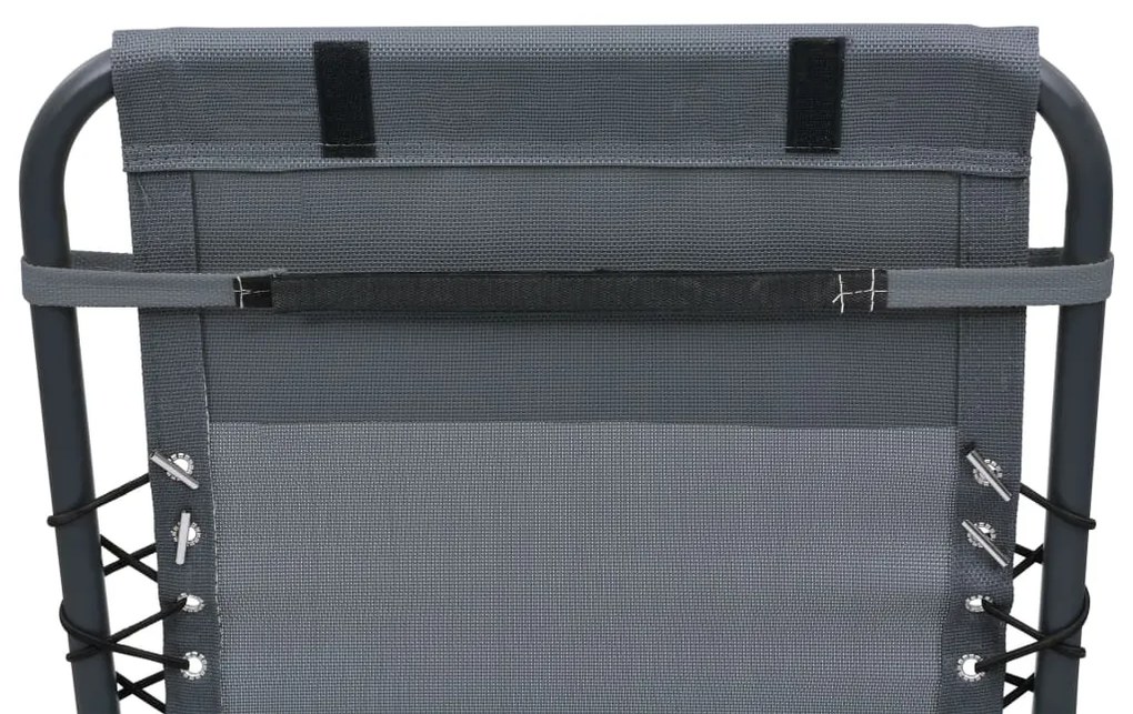 vidaXL Προσκέφαλο Σεζλόνγκ Γκρι 40 x 7,5 x 15 εκ. από Textilene