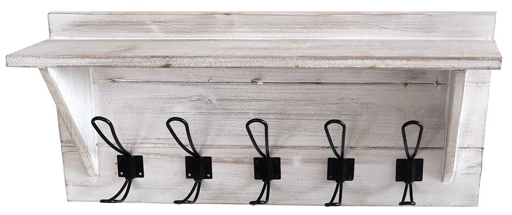 Κρεμάστρα Τοίχου ESTE Γκρι Ξύλο 61x9.5x25.5cm - ART-14790044