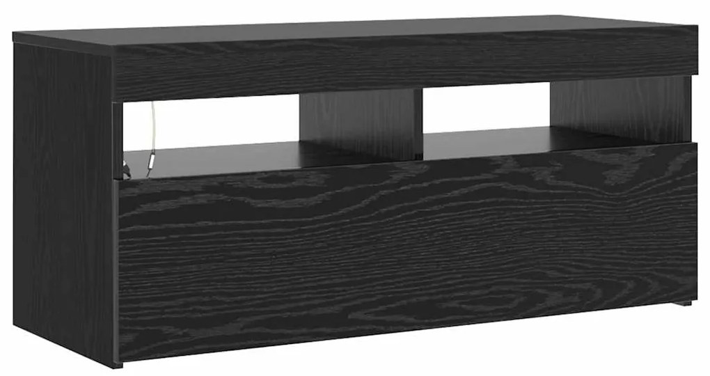 vidaXL Ντουλάπι TV Μαύρο 90 x 35 x 40 εκ. Επεξεργασμένο ξύλο