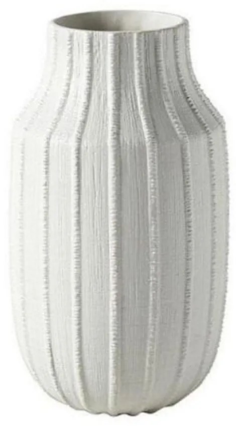 Βάζο Ραβδωτό Μεγάλο NFU236 29,5cm White Espiel Ceramic