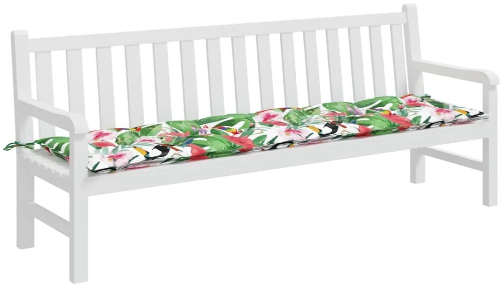 vidaXL Μαξιλάρι Πάγκου Κήπου Πολύχρωμο 200 x 50 x 7 εκ. Υφασμάτινο