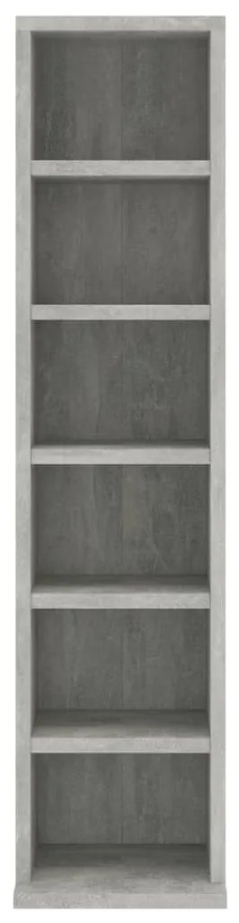 Έπιπλο για CD Γκρι Σκυροδέματος 21x20x88 εκ. Επεξεργασμένο Ξύλο 800355