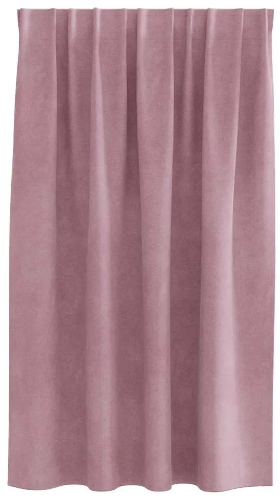 vidaXL Κουρτίνες με κουρτίνες 2 pcs Σκούρο Ροζ 140 x 140 cm Βελούδο