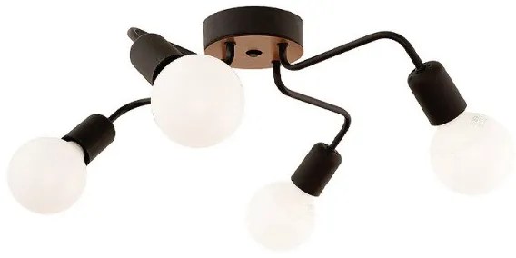 Φωτιστικό Οροφής Horus Megapap τετράφωτο μαύρο 48x48x10εκ GP030-0012,1-GP030-0012,1-Μαύρο GP030-0012,1