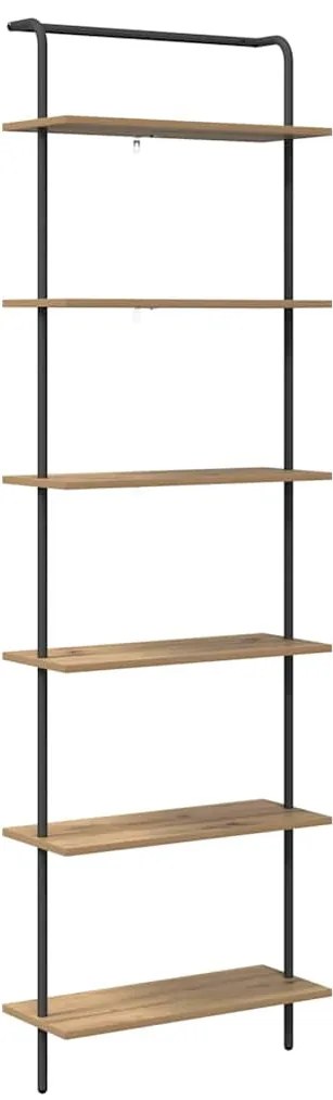 vidaXL Ράφι Βιβλίων artisan δρυς 60 x 24 x 203 εκ Επεξεργασμένο ξύλο