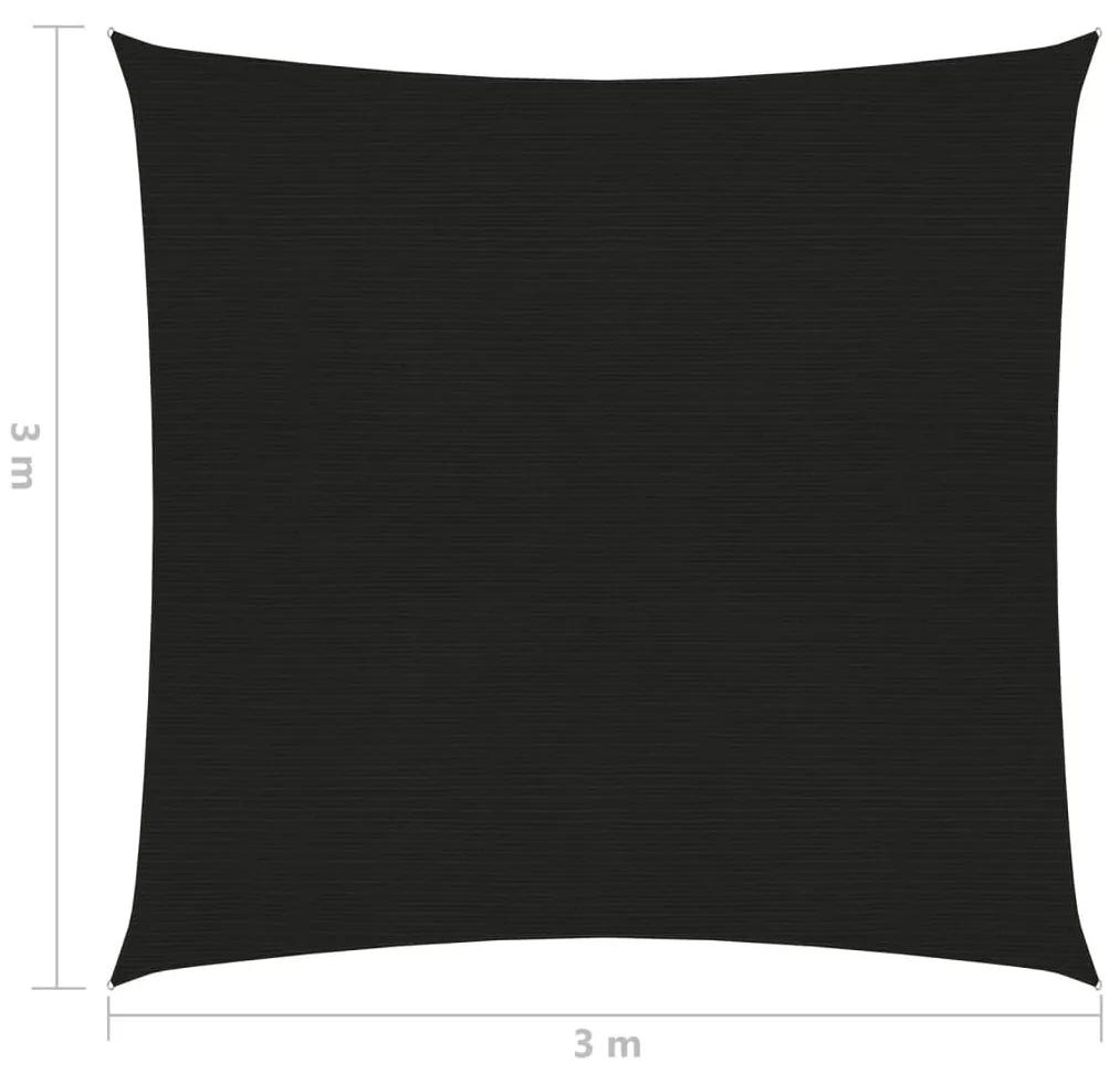 Πανί Σκίασης Μαύρο 3 x 3 μ. από HDPE 160 γρ./μ² - Μαύρο