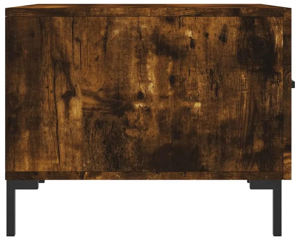 Τραπεζάκια Σαλονιού 2 τεμ Καπνιστή Oak 50x50x40 εκ Επεξ. Ξύλο - Καφέ