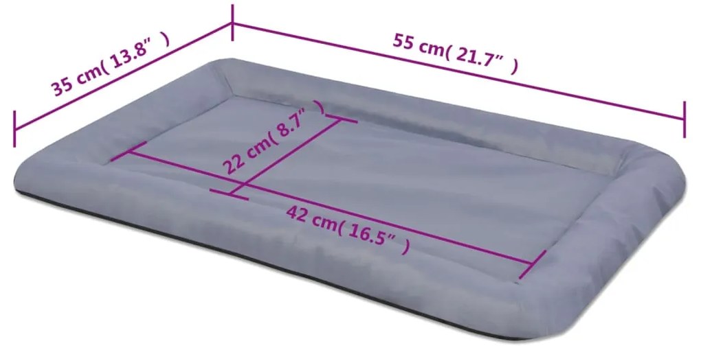 vidaXL Στρώμα Σκύλου Γκρι Μέγεθος M