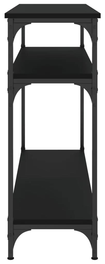 Τραπέζι Κονσόλα Μαύρο 100x29x75 εκ. Επεξεργασμένο Ξύλο - Μαύρο