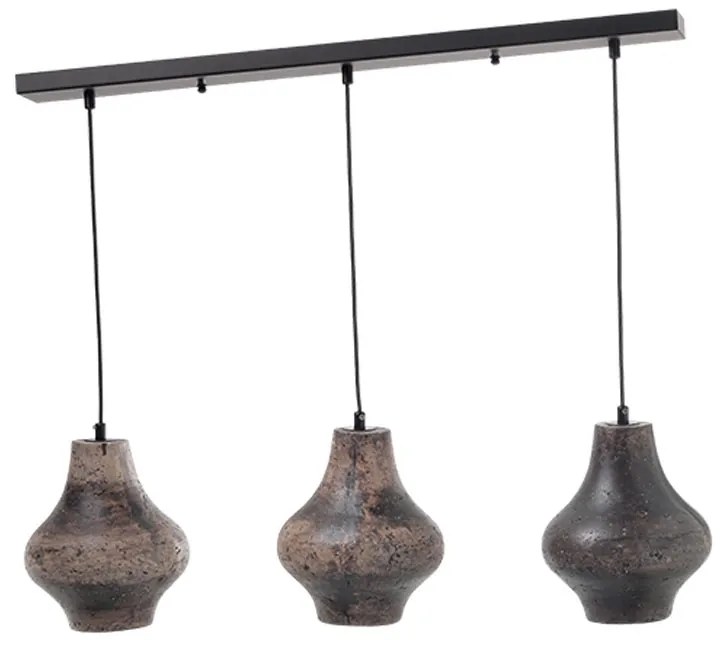 Φωτιστικό Οροφής Τρίφωτο Aca V372643PSB Brown
