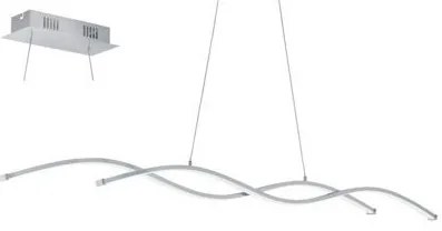 Φωτιστικό κρεμαστό LED LASANA 2 ατσάλι χρώμιο &amp; πλαστικό λευκό Μ:120 Eglo-96104-Χρώμιο 96104