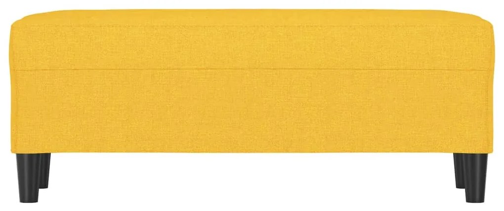 vidaXL Πάγκος Ανοιχτό Κίτρινο 100 x 35 x 41 εκ. Υφασμάτινος