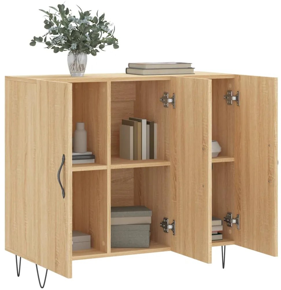 vidaXL Ντουλάπι Sonoma δρυς 90x34x80 εκ. Επεξεργασμένο Ξύλο
