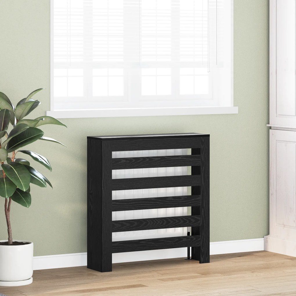 vidaXL Κάλυμμα Ραδιόρ Μαύρο Δρυ 78x20x82 εκ. Επεξεργασμένο Ξύλο