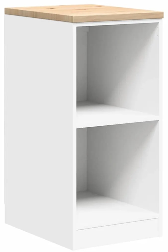 vidaXL ντουλάπι αποθήκευσης γκαράζ Λευκό 40x51x85 εκ μασίφ ξύλο πεύκο