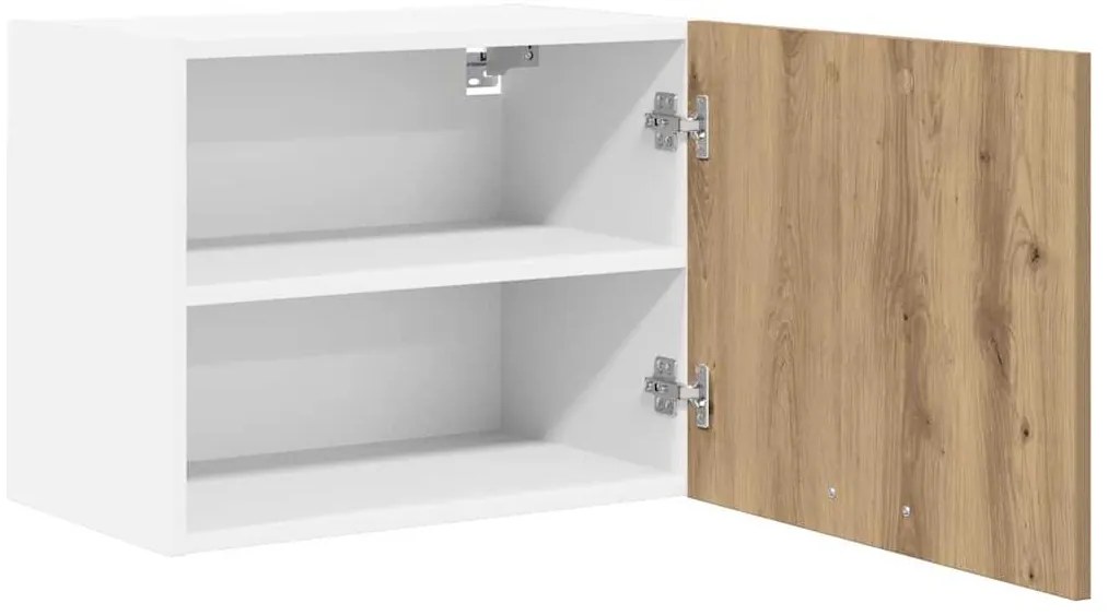 vidaXL Κρεμαστό ντουλάπι Riga 2 pcs Χειροποίητη Δρυς και Λευκό