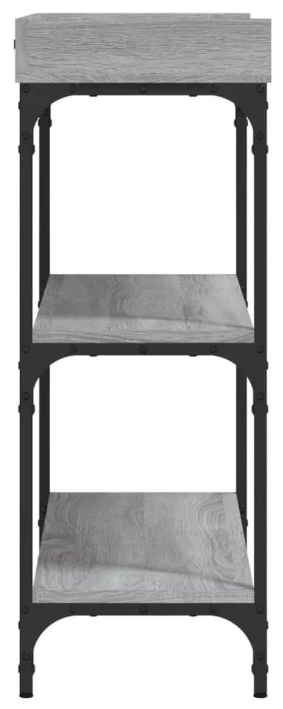 Τραπέζι Κονσόλα με Ράφια Γκρι Sonoma 100 x 30 x 80 εκ. - Γκρι