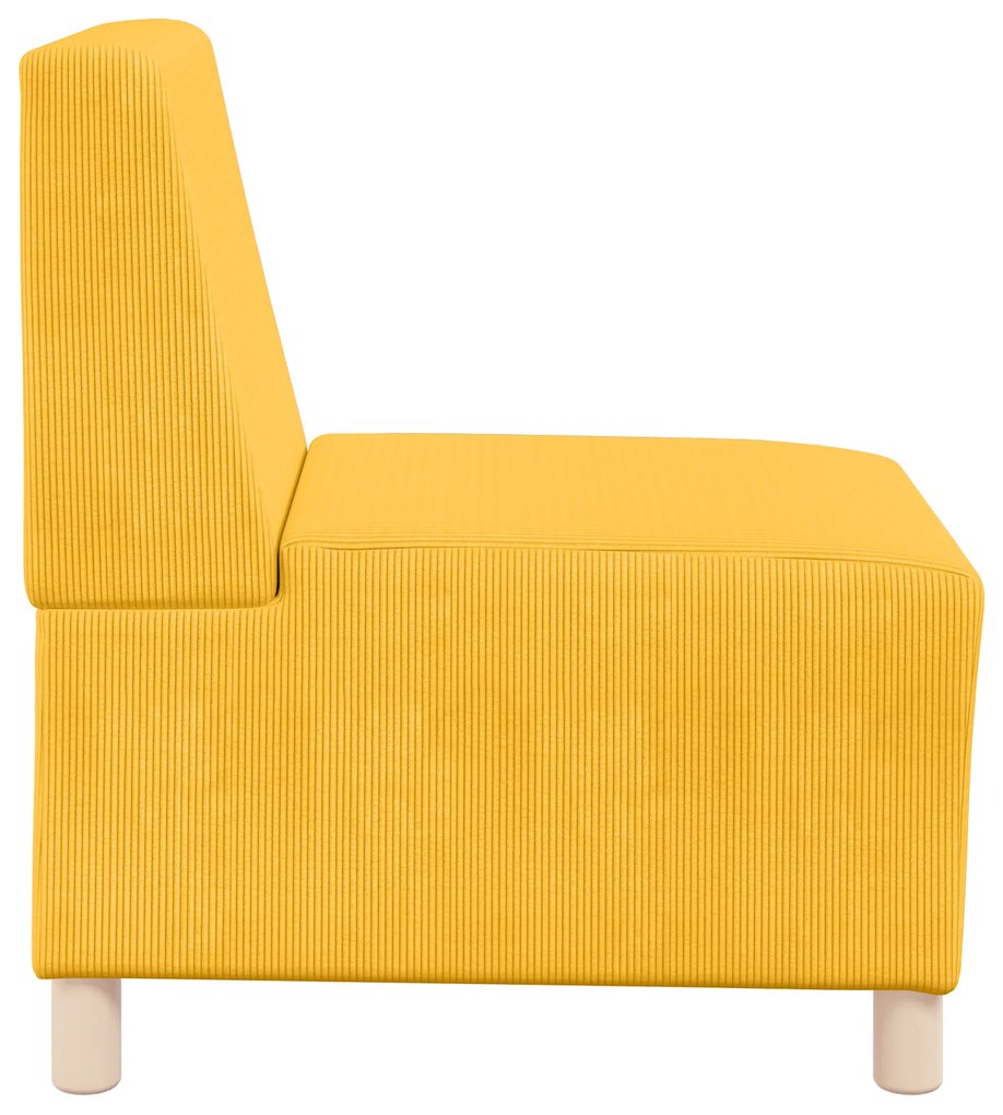 vidaXL Καθίσμα Σαλονιού 2 pcs Ανοιχτό κίτρινο 55 x 74 x 82 εκ. Βελούδο
