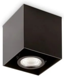 Σποτ Φωτιστικό Οροφής 1xGU10 Μαύρο Λαμπτήρας 3000Κ 9x9cm Mood 243948 Ideal Lux 243948