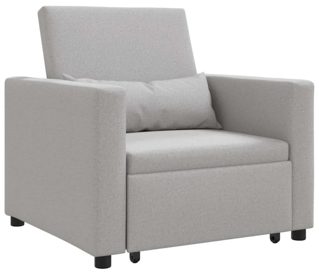 vidaXL Μονός καναπές-κρεβάτι Σκούρο γκρι 90 x 165 x 87 εκ. ύφασμα